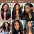 thumbnail image 6 of Black V Part Wig Kinky Straight Wig Upgrade U Part Synthetic Wigs for Black Women Full  Clip In Hair Glueless Blend Human Hair Replacement Synthetic Wigs  Scalp (Jet Black, 20 Inch), 6 of 6