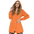 thumbnail image 1 of MKLEKYY Vestes d'Automne Grande Taille pour Femmes Mode Unie à Capuche Col Décontracté Ample Manches Longues Imperméable, 1 of 7