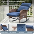 thumbnail image 4 of Gymojoy 2pcs Wicker Outdoor Lounge Chair Patio Zero Gravity Rocking Recliner Chair with Adjustable Backrest & Footrest for Pool Deck, 4 of 9