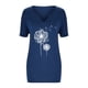thumbnail image 4 of Fiudx Camisas para Mujer Camisetas Holgadas de Manga Corta con Cuello En V Informales Estampadas a La Moda para Mujer, 4 of 7
