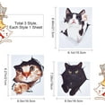 thumbnail image 2 of 3 Sheets 3D Cat Car Stickers Wall Stickers Cats Self Adhesive Cartoon Animals Wall Car Bumper Decal Removable Vinyl Film Wallpaper Murals Window Art Stickers for Bedroom Fridge Car Wall, 2 of 9