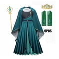 thumbnail image 3 of Disfraz de princesa con temática de Frozen para niña, disfraz de Elsa, Anna, Halloween, carnaval, fiesta, disfraces, ropa para niños de 2 a 10 años, 3 of 5