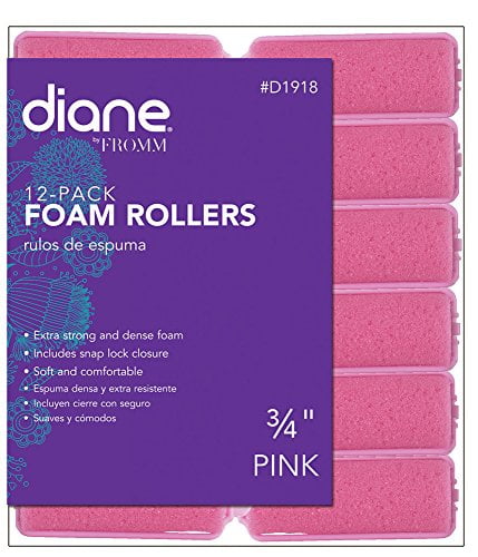 Diane Foam Rollers, Pink, 3/4', 12/bag