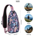 thumbnail image 4 of Rustic French Country Sling Bag – Antique Boho Floral Crossbody Backpack, Lightweight Travel Daypack with Adjustable Strap & Multi-Pocket Design, 4 of 5