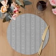 thumbnail image 3 of Gray Striped Round 13 Inch Placemats Set of 8, Modern Abstract Art Geometric Stripes HeatResistant Non Slip Place Mats for Dining Table, Wipeable Braided Kitchen Table Mats for Housewarming, 3 of 9