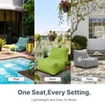 thumbnail image 6 of Jaxx Ponce Outdoor Bean Bag Chair - Weather Resistant Patio and Poolside Lounge Seating, Lime Green, 6 of 8