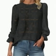thumbnail image 2 of Godom Women Eyelet Long Sleeve Tops Shirts Dressy Hollow Out Crochet Lace Embroidered Blouses 2025 Fashion, 2 of 7