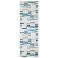 thumbnail image 3 of GlowSol 2'x6' Runner Rug Modern Geometric Washable Non Slip Bedroom Rug Soft Low Pile Runner Rug for Hallway Kitchen Laundry Room, Blue, 3 of 8