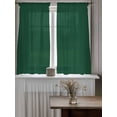 thumbnail image 4 of Pure Olive Green Tier Curtains 45 Inch Length, Sheer Curtains for Bedroom Living Room Window Simple Solid Color Rod Pocket Voile Drapes Kitchen Curtains Small Half Window 27.5"x45" 2 Panels, 4 of 6