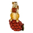 thumbnail image 3 of Harvest Squirrel Standing on Pumpkin Acorn Berries Figurine 4.9 Inch 3 Piece Set, 3 of 7