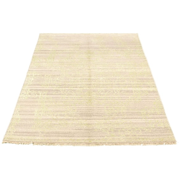 ECARPETGALLERY Tapis Noué à la Main pour Salon, Salle à Manger et Chambre à Coucher Transitionnel Collection La Seda 5'1" x 8'6" en Gris