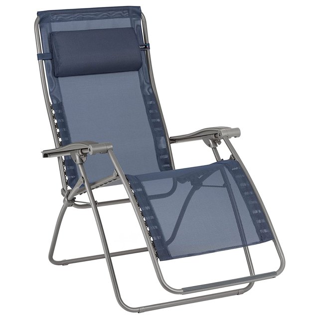 Lafuma RSXA Clip XL Bayline Relaxation Folding Patio Recliner Chair, Ocean