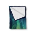 thumbnail image 2 of Eyeball Soft Flannel Fleece Blanket, Technology Surveillance Theme with Buildings and a Giant Watercolor Eye, Cozy Plush for Indoor and Outdoor Use, 60" x 80", Blue Teal and Yellow, by Ambesonne, 2 of 6