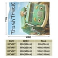 thumbnail image 4 of Trash Truck Cartoon Throw Blanket, Super Soft Cozy Flannel Fleece Picnic Blanket for Boys Girls Adults, Warm Plush Blankets for Couch Sofa Bed Living Room, 4 of 7