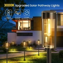 AZXY Solar Lights Outdoor Waterproof,Solar Lights for Walkway,Solar Path Lights,Outdoor Garden Lights Solar Landscape for Pathway