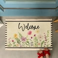 thumbnail image 2 of Spring Summer Door Mat,Flower Floral Butterfly Indoor Outdoor Non-Slip Doormat,Entryway Front Porch Farmhouse Spring Welcome Door Mat Colorful for Entrance Decor,30" x 17", 2 of 6