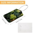 thumbnail image 5 of Square PU Leather 2 Pack Travel Tag - Bag Tag - Suitcase Tag with Privacy Cover and Stainless Steel Ring - Suitable for Travel, Backpack, and Handbag Tropical Leaves, 5 of 7