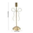 thumbnail image 3 of Bow Taper Candle Holders,Christmas Table Decorations Set of 2 Candle Stick Holders Set,Gold Modern Decorative Centerpiece for Table Mantel Wedding Housewarming Christmas Gift (11in&9in), 3 of 9