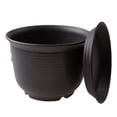 thumbnail image 1 of AMERTEER Nordic Style Succulent Plant Creative Balcony Round Plastic Flower Pot with Tray, 1 of 9