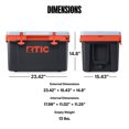 thumbnail image 6 of RTIC 32 Qt 48-Can Ultra-Light Ice Chest Cooler, Light Black & Persimmon, 6 of 9