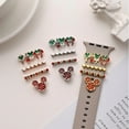 thumbnail image 2 of Women Apple Watch Band Charms Halloween Christmas For iphone iwatch Ultra 2 SE Series 9 8 7 6 5 4 3 (No Bands), Luck Mickey/Rose Gold, 2 of 6
