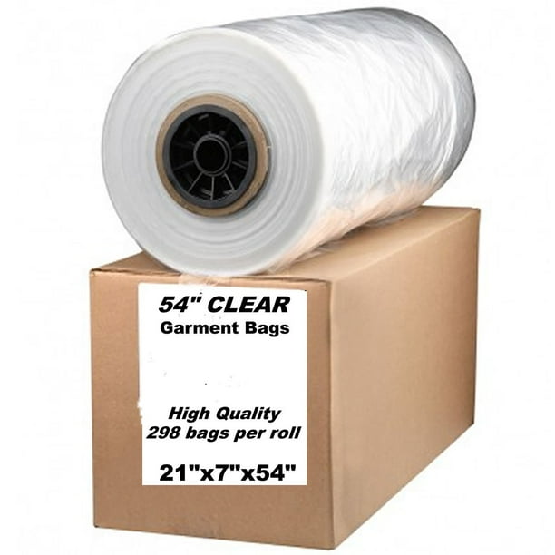 Garment Clear Bags .65 Mil DRY CLEAN LAUNDRY BAGS 32",38",40",44",54",60",72" AVAIL (54"x21"X7