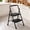 Pure Black-2 Step, variant on Kelno 2 Step Ladder 800Lbs Capacity Folding Step Stool with Anti Slip Pedals Safety Handrail, Pure Black