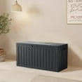 thumbnail image 4 of Decksplore 80 Gallon Lockable Resin Deck Box, Waterproof & Outdoor Storage Box for Outdoor Cushion Storage and Outdoor Delivery Storage Black, 4 of 13