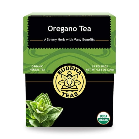Organic Oregano Tea - Kosher, Caffeine Free, GMO-Free - 18 Bleach Free Tea Bags, Rich in Vitamin A, C, E and K; Has calcium, iron, magnesium, phosphorus and.., By Buddha