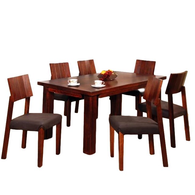 Comedor Kessa Muebles Sidney 6 sillas Café