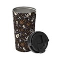 thumbnail image 2 of Hirioo Pirate Skulls for Coffee Travel Mug Insulated Coffee Mug with Lid, 2 of 8
