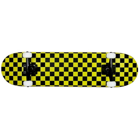 Krown Skateboard Rookie Checker Black/Yellow Complete