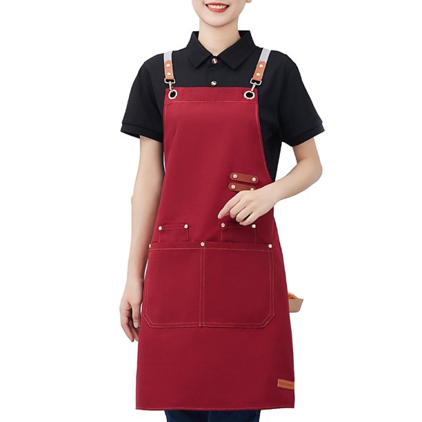 Delantal impermeable Lohuatrd para hombre y mujer, antigrasa y antimanchas, para chef, cafetería, camarero, barbacoa, accesorios de cocina.