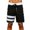 Black, variant on XFeng Men's 2 in 1 Swim Trunks, Print Board Shorts with Compression Liner, Quick Dry Beach Swim Shorts with Pockets