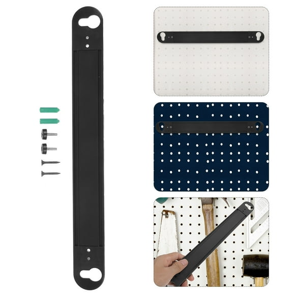 Pegboard Panel Stand for Home Use Black Plastic Material 12.5 x 6.5 Inches Includes Accessories