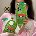 thumbnail image 5 of Kawaii Phone Cases Apply to iPhone 14,Cute Cartoon Green Slippers Phone Case with Sausage Mouth Frog Flip Flops Phone Case 3D Case Soft Silicone Protctor Women Girls for iPhone 14, 5 of 15