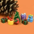 thumbnail image 5 of Miniature Resin Presents Boxes Christmas Colorful Micro Holiday Presents for Crafts Festival Tabletop Decors Small gifts for classmates and friends E, 5 of 6