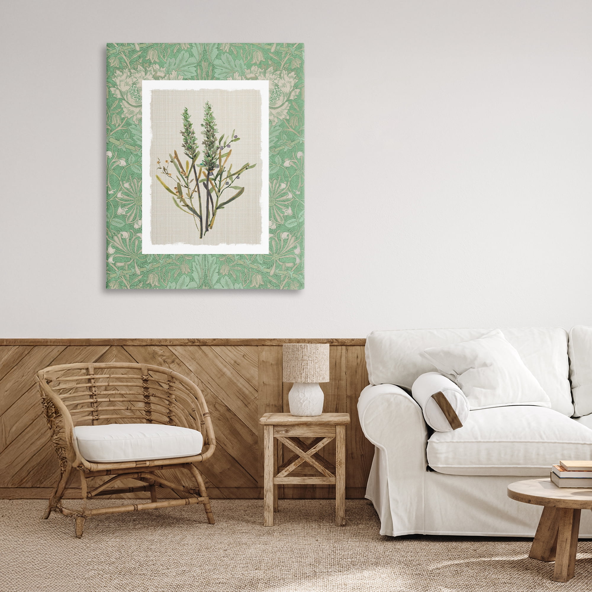 Stupell Industries Antique Foliage in Green Canvas Wall Art, design by Carol Robinson
