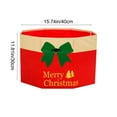 thumbnail image 3 of 15.74x11.81x1.37in Red Christmas Tree Base Cover with Snowflake Decoration Storage Box Bow Plastic Material Durable Indoor Outdoor Use, 3 of 6