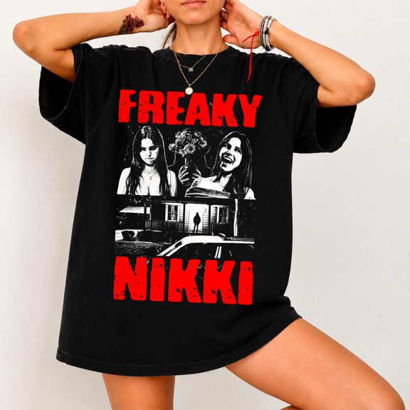 CLOTEX Freaky Nikki Obsession 2026 Inspired Comfort Colors Shirt, Horror Romance Movie Tee, Black S