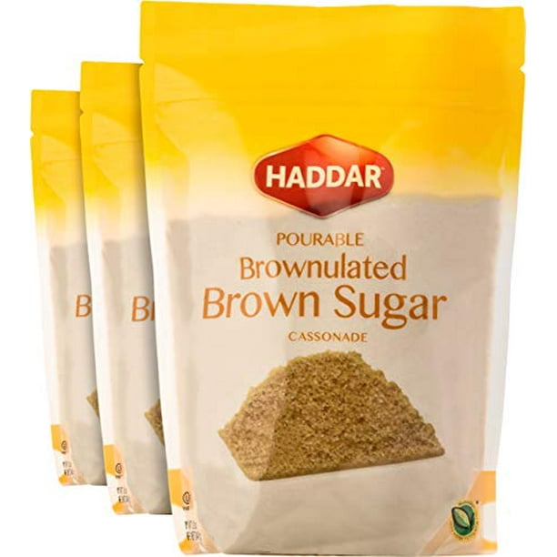 Haddar Brownulated Brown Sugar, in Convenient Resealable Bag, 12oz (3 ...