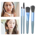 thumbnail image 5 of 8 Pcs Makeup Brush Set Travel Brush Foundation Contour Brush Artificial Fiber Plastic Metal Handle Blue, 5 of 7
