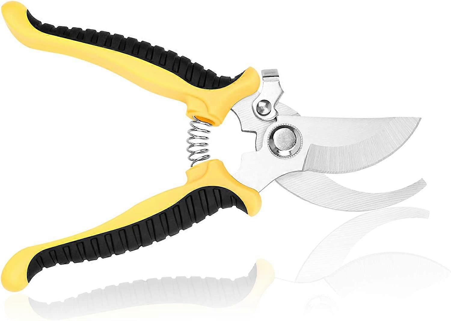 Anvil Secateurs for Dry and Hard Wood, Garden Pruning Shears Straight Blade, Tree Pruners Ergonomic Handles, Professional