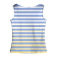 thumbnail image 5 of YDFCWXW Girl's Sports Striped Tank Tops, Summer Comfortable Quick-Dry T-Shirts, Funny Sleeveless Shirts (Light Blue, L), 5 of 5