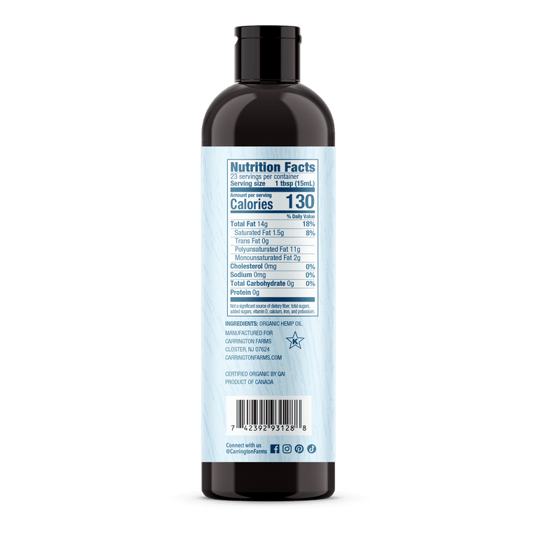 3 pack) Carrington Farms Hemp Oil, 12 fl oz - Walmart.com