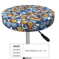 thumbnail image 4 of Bingfone 14 Inch Padded Round Bar Stool Cover Cushion With Elastic Fabric Round Chair Seat - Colorful Butterfly1, 4 of 7