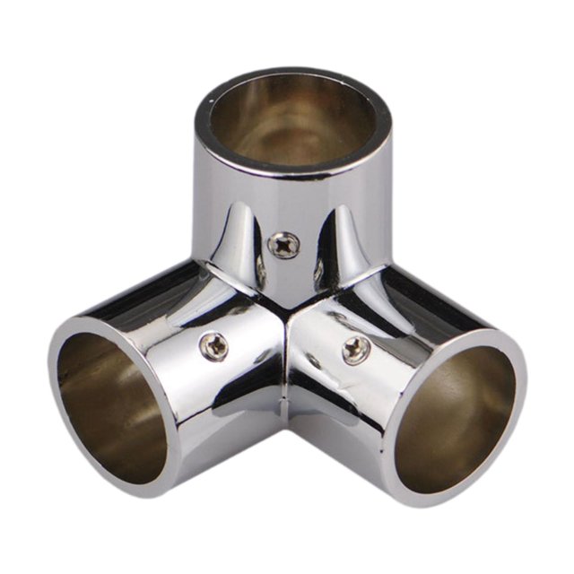 Conector de tubo redondo, montaje de tubo, bricolaje, práctico, de metal para montaje de tubos de 1 pulgada y 25 mm 3 vías