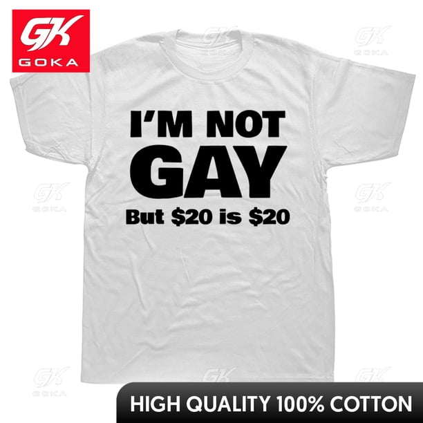 Camiseta divertida I'm Not Gay pero 20 Is 20 ropa de calle de manga corta Orgullo Gay lesbico regalos de fiesta de cumpleaños camisetas de algodón para mujer