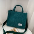 thumbnail image 2 of Sacs à Main Sac Portable Sacs de Rangement Écologiques Sacs Cartables Mode Femmes Sacs en Velours Côtelé à Fermeture Éclair, 2 of 5