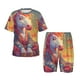thumbnail image 1 of Balery Meditating Cute Horse Conjunto de Pijama Infantil de Manga Corta con Estampado – Ropa de Dormir de Algodón Suave-4X-Large, 1 of 6